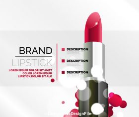 Lipstick Ad Template vector