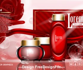 Lorem cosmetic set vector