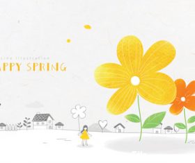 Lovely Spring Illustration vector