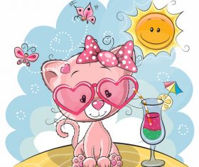 Lovely little lion cartoon vector