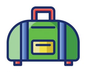 Luggage cartoon vector