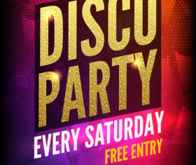 Luxury club disco party dance poster vector