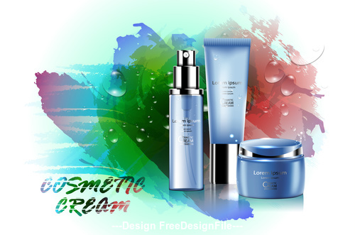 Luxury cosmetic product cover vector