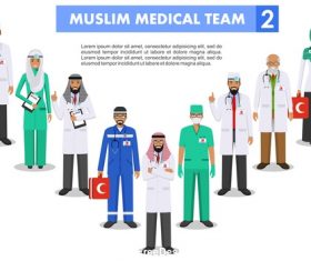 Male and female doctor illustration vector