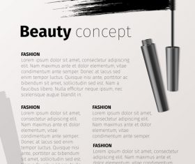 Mascara and brochure vector