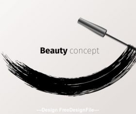 Mascara beauty concept vector