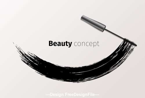 Mascara beauty concept vector