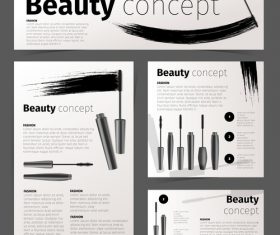 Mascara brochure vector