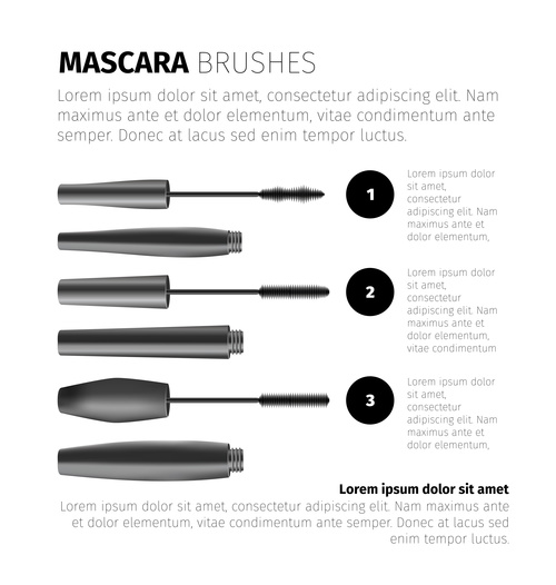 Mascara instructions vector