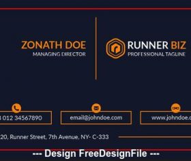 Minimal business card psd template