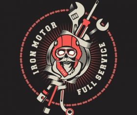 Motorcycle hand illustration vector