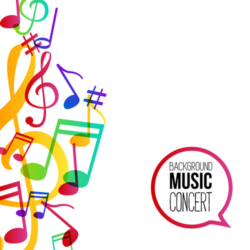 Musical background with musical notes Vector