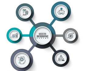 Number option info graphic template vector