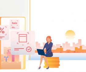 Online shopping vector