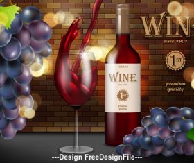Package design alcohol drink for poster vector