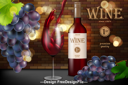 Package design alcohol drink for poster vector