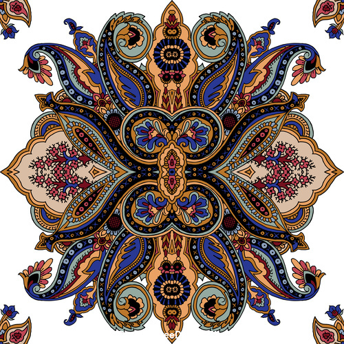 Paisley ornament pattern vector