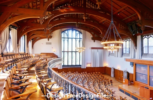 Panoramic view of the conference hall Stock Photo