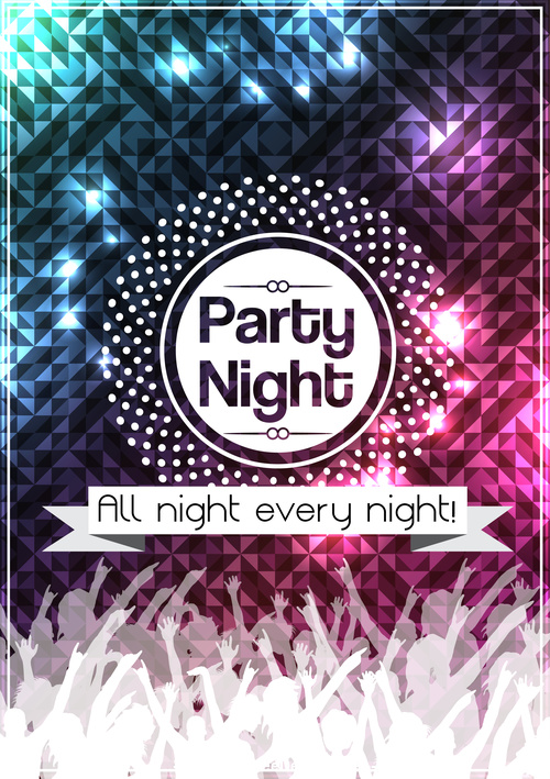 Party night poster vector