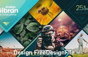 Photographer Facebook Cover PSD Template