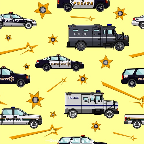 Police background pattern illustration vector