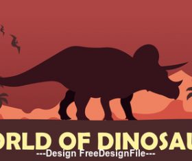 Prehistoric world Stegosaurus vector