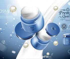 Premium quality facial cream cover design vector
