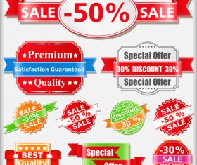 Premium quality sales discount label vector