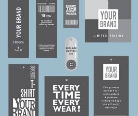 Product barcode label vector