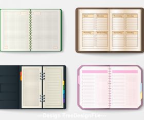 Red floral ornamental business card element vector