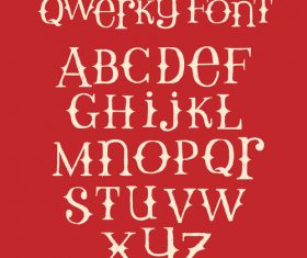 Red background and alphabet Vector