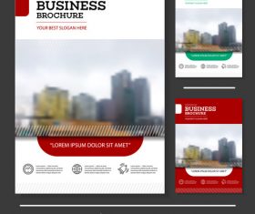 Red green Brochure cover design vector