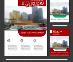 Red white Brochure cover design vector