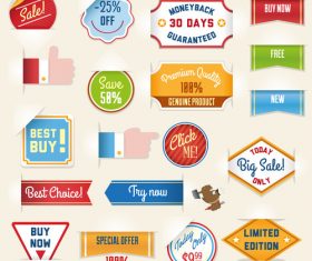 Retro label sticker vector