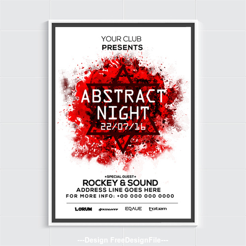 Rockey sound poster vector