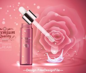 Rose fragrance cover vector