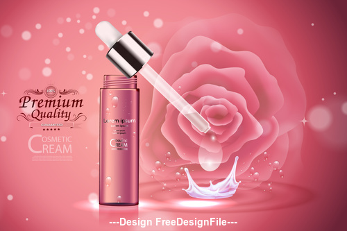 Rose fragrance cover vector