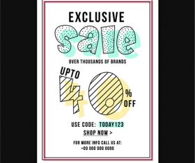 Sales discount brochure brochure vector