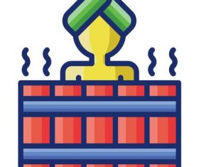 Sauna cartoon vector