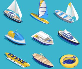 Sea activities illustration vector