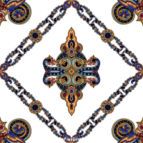 Seamless paisley ornament art pattern vector