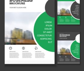 Semicircular Business Brochure design vector