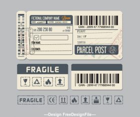 Shipment label vector