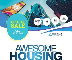 Side Real Estate Apartment Sales Flyer PSD Template