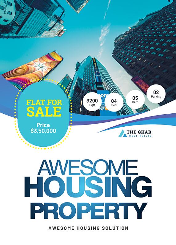 Side Real Estate Apartment Sales Flyer PSD Template