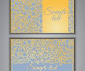 Silver background floral ornamental card vector