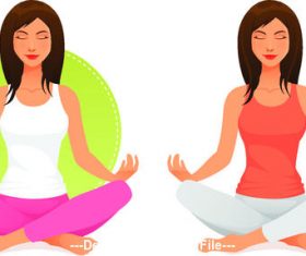 Sister meditation vector