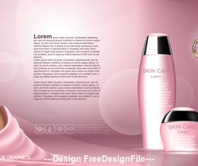 Skin care cosmetic set vector