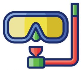 Snorkeling cartoon vector