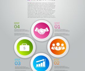 Social Infographics design template vector